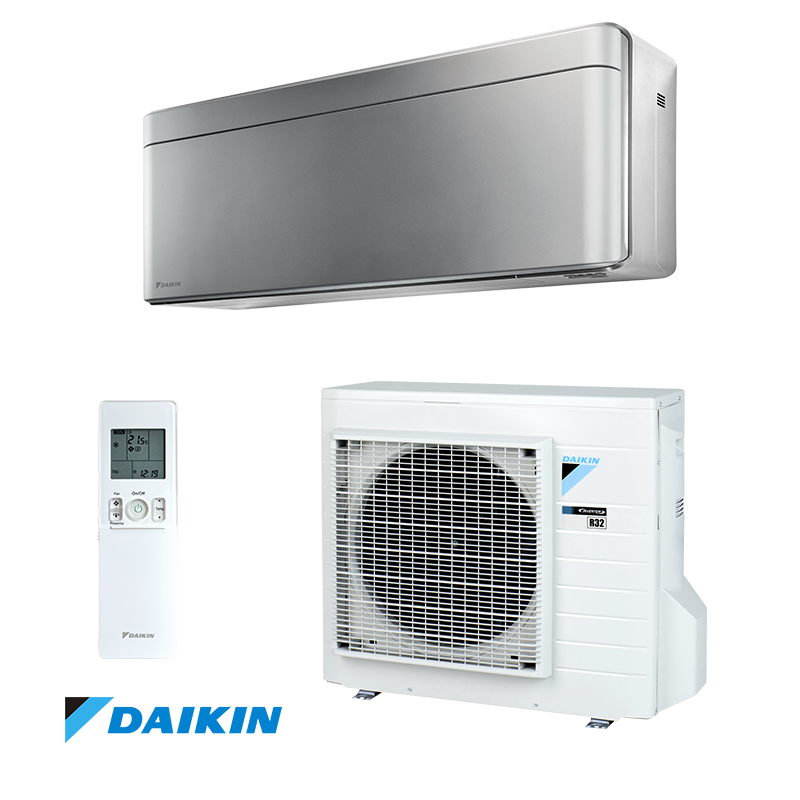 Aparat de aer conditionat inverter Daikin Stylish FTXA25BS + RXA25A, 9000 BTU, 17 m², A+++ / A+++, Wi-Fi, R-32, Gri