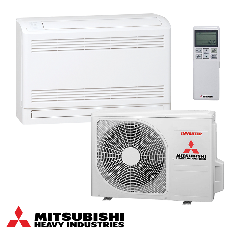 Mitsubishi Heavy Industries SRF25ZS-W + SRC25ZS-W control climatic cu invertor - podovo tralo
