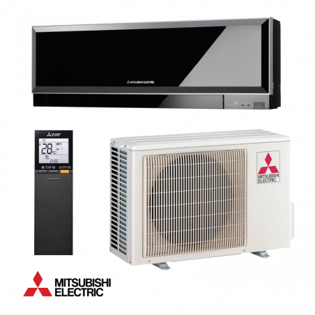 Aparat de aer conditionat inverter Mitsubishi Electric MSZ-EF25VGKB + MUZ-EF25VG, 9000 BTU, 20 m², A+++, Wi-Fi, R-32, Negru