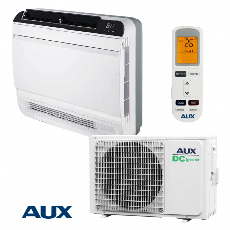 Invertor aer condiționat AUX AMCO-H14/4R3A +AM2-H14/4DR3, 14000 BTU, 30 m2, Unitate de podea, R-32, Alb