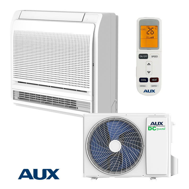 Aer condiționat cu invertor AUX AUCO-H12/4R3B + AL-H12/NDR3HB2(U), 12000 BTU, 25 m2, A++, Floor unit, R-32, Alb