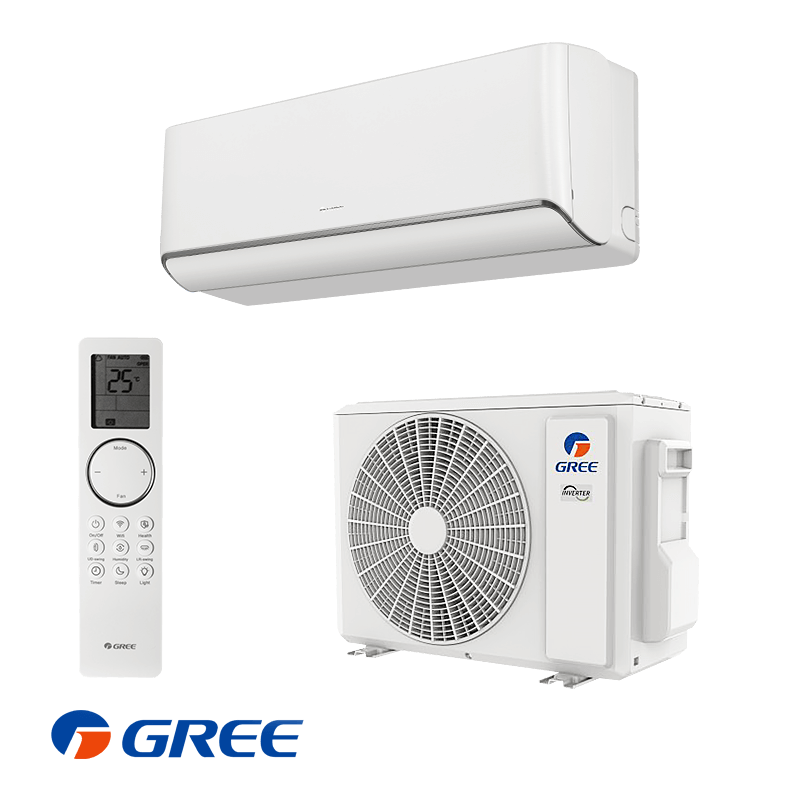 Aparat de aer conditionat inverter Gree Airy GWH09AVCXB-K6DNA1B, 9000 BTU, 19 m², A+++, Wi-Fi, R-32, Alb