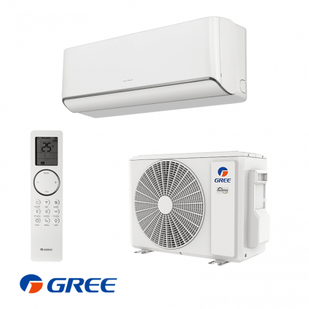 Aparat de aer conditionat inverter Gree Airy GWH09AVCXB-K6DNA1B, 9000 BTU, 19 m², A+++, Wi-Fi, R-32, Alb