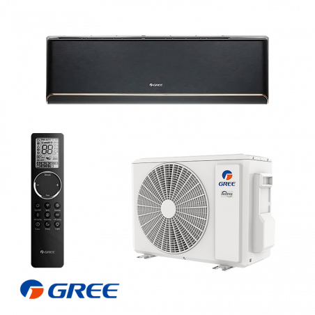 Aparat de aer conditionat inverter Gree Airy GWH09AVCXB-K6DNA1B, 9000 BTU, 19 m², A+++/A++, Wi-Fi, R-32, Negru