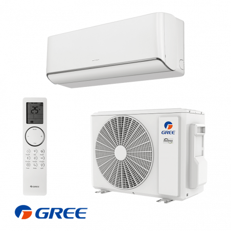 Aparat de aer conditionat inverter Gree Airy GWH12AVCXD-K6DNA1A, 12000 BTU, 24 m², A+++, Wi-Fi, R-32, Alb