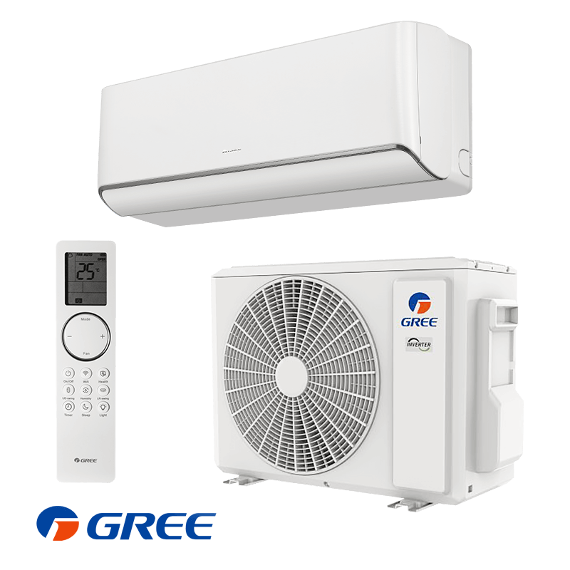 Aparat de aer conditionat inverter Gree Airy GWH18AVDXE-K6DNA1A, 18000 BTU, 35 m², A+++, Wi-Fi, R-32, Alb