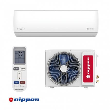 Aparat de aer conditionat inverter Nippon KFR 09DC SILVER ION 2, 9 000BTU, 18 m², A++/A+, R-32, Alb