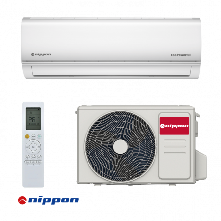 Aparat de aer conditionat inverter Nippon KFR 12DCB ECO POWERFUL, 12 000BTU, 3 m², A++/A+, R-32, Alb 12 000BTU,  23 m², A++/A+, R-32, Alb