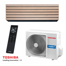 Aparat de aer conditionat inverter Toshiba Super Daiseikai 10 WOOD RAS-B10S4KVDG-E / RAS-10S4AVPG-E, 10 000BTU, 20 m², A+++/A+++, Maro