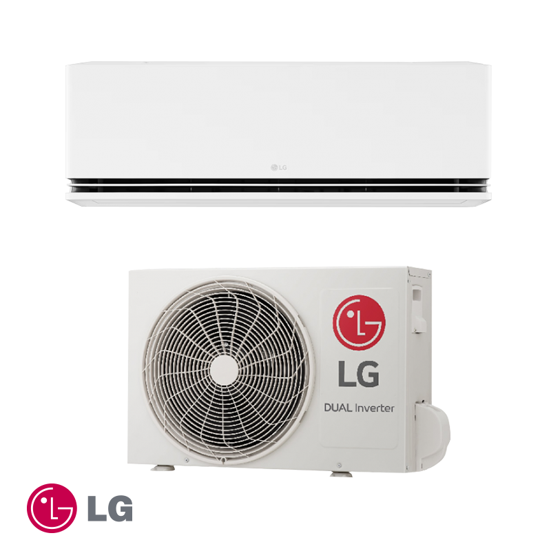 Aparat de aer conditionat inverter LG New Deluxe H09S1D.NS1 + H09S1D.U12, 9000 BTU, 21 m², A+++ / A++, R-32, Alb
