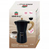 Cafetiera moka Kinghoff KH 1888, 12 cesti, 600 ml, Aluminiu, Inductie, Negru