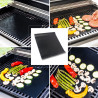 Set 3 paduri pentru copt Kinghoff KH 1920, Pentru gratar, Strat antiaderent PTFE, 40x33 cm, Rezistent la 200°C, Negru