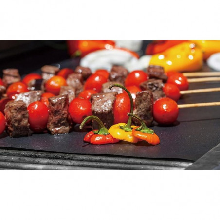 Set 3 paduri pentru copt Kinghoff KH 1920, Pentru gratar, Strat antiaderent PTFE, 40x33 cm, Rezistent la 200°C, Negru