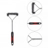 Perie de curatat grataruul Klausberg KB 7898, 41,5 cm, Orificiu de agatat, Otel inoxidabil, Negru/Rosu