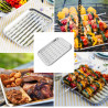 Tava pentru gratar Kinghoff KH 1916, 34.2x24.5 cm, Otel inoxidabil, Perforata, Inox