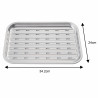 Tava pentru gratar Kinghoff KH 1916, 34.2x24.5 cm, Otel inoxidabil, Perforata, Inox