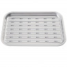 Tava pentru gratar Kinghoff KH 1916, 34.2x24.5 cm, Otel inoxidabil, Perforata, Inox