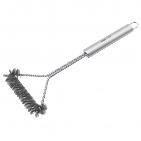 Perie de curatat gratar Kinghoff KH 1915, 41,5 cm, Maner ergonomic, Peri din otel, Inox