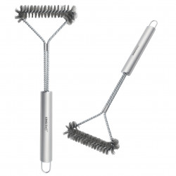 Perie de curatat gratar Kinghoff KH 1915, 41,5 cm, Maner ergonomic, Peri din otel, Inox