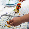 Set 4 frigarui din otel Kinghoff KH 1914, 36 cm, Varf ascutit, Maner curbat, Inox