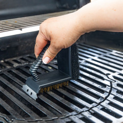Perie de curatat gratar 3in1 Kinghoff KH 1913, 12x10x7 cm, Maner ergonomic, Universal, Negru