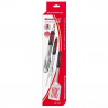 Set 3 ustensile pentru gratar Klausberg BBQ KB 7899, Cleste, Furculita, Spatula, Orificiu de agatat, Otel inoxidabil, Negru/Rosu
