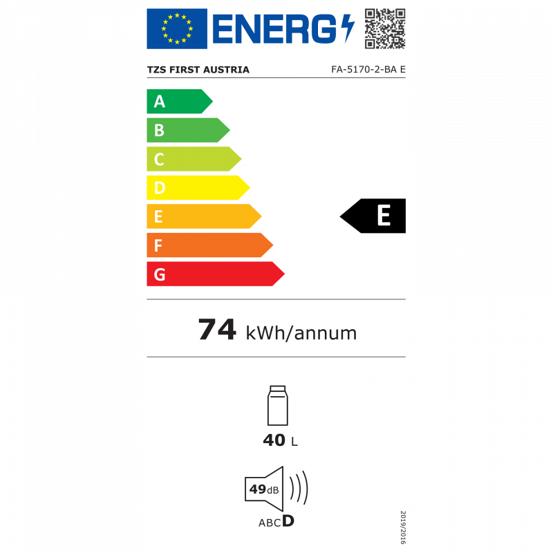 Geantă frigorifică electrică First Austria FA-5170-2-BA, 58W, 40 l, Clasa F, 240/12V, Organizare internă, Negru/alb