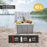 Geantă frigorifică electrică First Austria FA-5170-2-USB, 58W, 40 l, Clasa F, 240/12V, USB, Organizare internă, Gri/alb