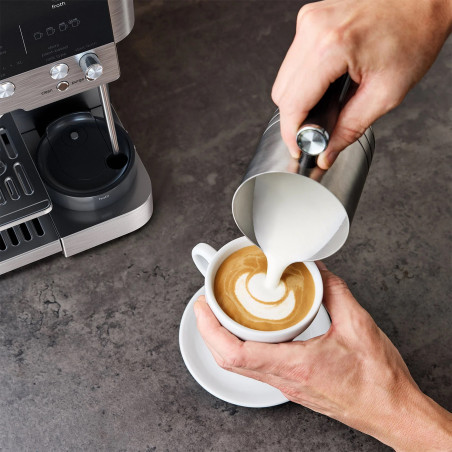 Espressor automat 3in1 Ninja Luxe Café Premier ES601, 1650W, 15 bar, 2 L, Barista Assist, Spumare fara contact, Rasnita incorporata, 4 moduri, 3 setari temperatura, Inox/Negru