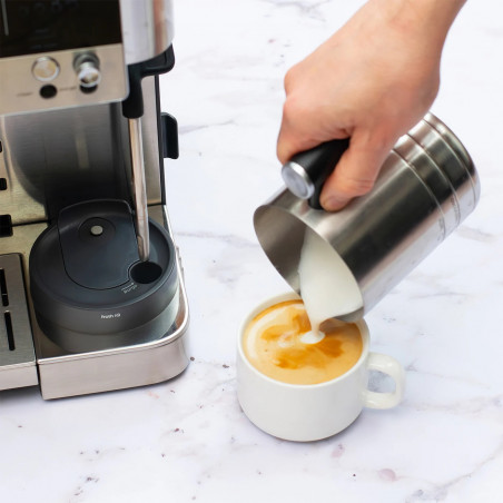 Espressor automat 3in1 Ninja Luxe Café Premier ES601, 1650W, 15 bar, 2 L, Barista Assist, Spumare fara contact, Rasnita incorporata, 4 moduri, 3 setari temperatura, Inox/Negru