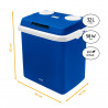 Geantă frigorifică electrică First Austria FA-5170-BU, 58W, 32 L, clasa E, separator intern, 12/220/240 V, albastru/alb