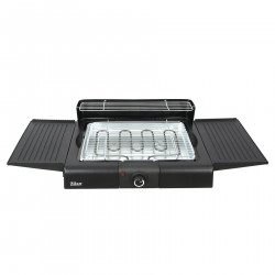 Gratar electric pe suport Zilan ZLN 3789, 2400W, 43x28 cm, Protectie vant, Reglarea gratarului, Negru