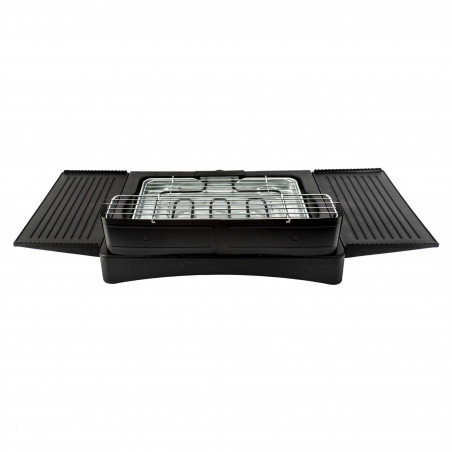 Gratar electric pe suport Zilan ZLN 3789, 2400W, 43x28 cm, Protectie vant, Reglarea gratarului, Negru