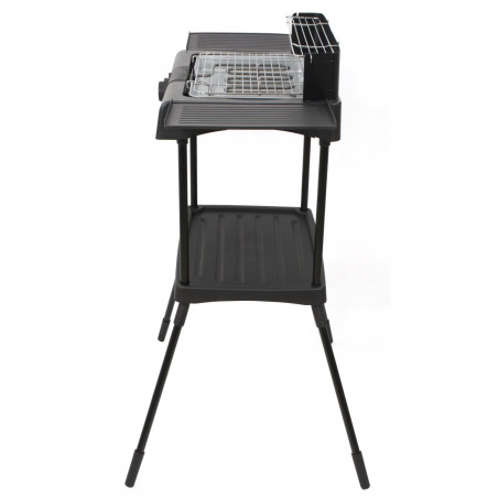 Gratar electric pe suport Zilan ZLN 3789, 2400W, 43x28 cm, Protectie vant, Reglarea gratarului, Negru