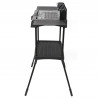 Gratar electric pe suport Zilan ZLN 3789, 2400W, 43x28 cm, Protectie vant, Reglarea gratarului, Negru