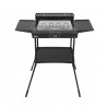 Gratar electric pe suport Zilan ZLN 3789, 2400W, 43x28 cm, Protectie vant, Reglarea gratarului, Negru