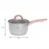 Set oale si tigai Kinghoff KH 1765, 12 h, Inductie, Inox / Golden rose