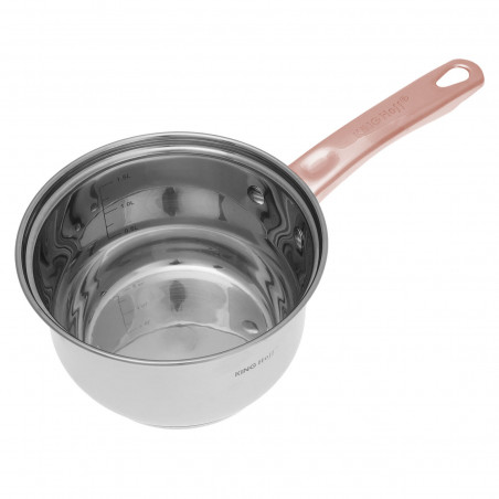 Set oale si tigai Kinghoff KH 1765, 12 h, Inductie, Inox / Golden rose