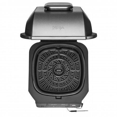 Friteuza cu aer cald si grill 5in1 Ninja Foodi Smart EG351EU, 1760W, 5.7 L, Pana la 4 portii, 5 moduri, Cyclonic Air, Smart Cook, Acoperire ceramica, Negru/Inox