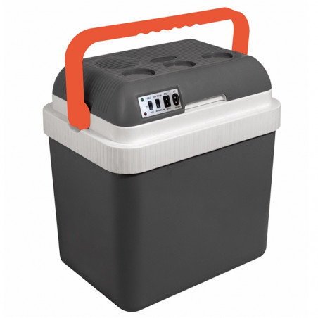 Lada frigorifica Oliver Voltz OV51448A24, 24 L, DC 12V/220-240V, Incalzire 50°C, Racire 13-18°C, Gri/Portocaliu