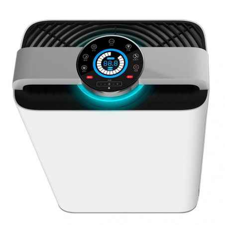 Purificator de aer cu umidificator 2in1 Oberon 488, Wi-Fi, 85W, Pana la 60 m², 488 m³/h, 8 viteze, Ionizare, Telecomandă, Ecran tactil, Wi-FI, Alb/Negru