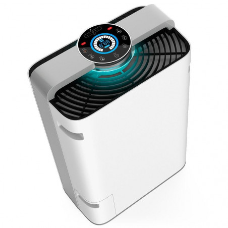 Purificator de aer cu umidificator 2in1 Oberon 488, Wi-Fi, 85W, Pana la 60 m², 488 m³/h, 8 viteze, Ionizare, Telecomandă, Ecran tactil, Wi-FI, Alb/Negru