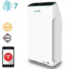 Purificator de aer atractiv Oberon 320, 80W, Pana la 60 m², 320 m³/h, 3 viteze, Wi-Fi, Ponizare, Senzori inteligenti, Telecomandă, Ecran tactil, Alb/Negru