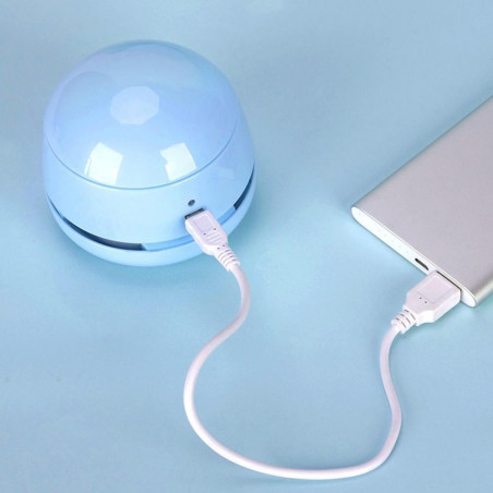 Mini aspirator cu încărcare USB Atractiv, Potrivit pentru praf și firimituri, 8x8 cm, Li-ion 600 mAh, asortat