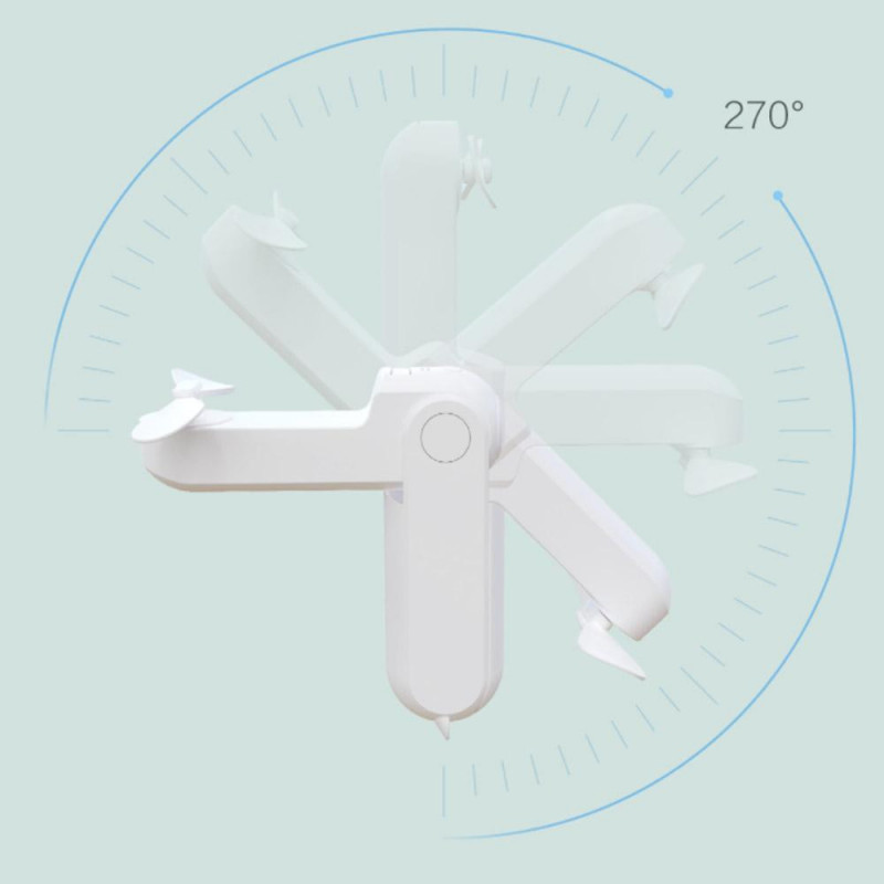 Ventilator, lanterna si baterie portabila 3in1 Thermo Xiaomi, 4x3.3x12 cm, Alb