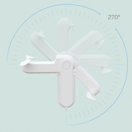 Ventilator, lanterna si baterie portabila 3in1 Thermo Xiaomi, 4x3.3x12 cm, Alb