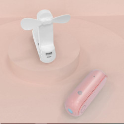 Ventilator, lanterna si baterie portabila 3in1 Thermo Xiaomi, 4x3.3x12 cm, Alb