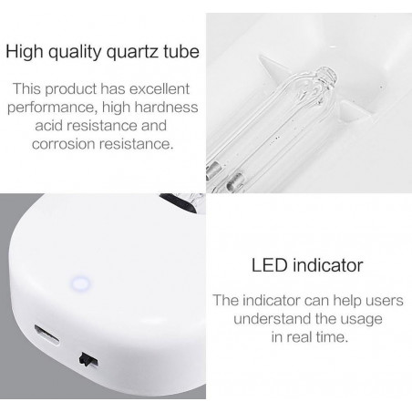 Aparat automat de dezinfectare Xiaomi Xiaoda, Li-Ion 3600 mAh, Lumină UV și ozon, 99,9% sterilizare, indicatori LED, alb