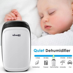 Dezumidificator Attractive TRITON 10, 175W, 1.8 L, 10l/24h, R290, Timer, Dezghetare automata, Senzor de umiditate, Alb/Negru