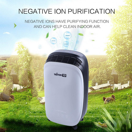 Dezumidificator Attractive TRITON 10, 175W, 1.8 L, 10l/24h, R290, Timer, Dezghetare automata, Senzor de umiditate, Alb/Negru